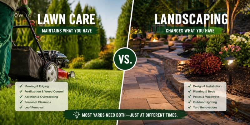 Lawn Care vs. Landscaping: Whats the Difference and Which One Does Your Yard Actually Need?
