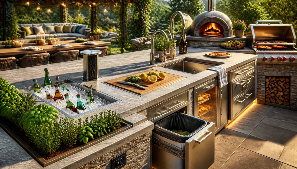 Hidden Gems: Adding Functional Features to Your Outdoor Kitchen Worktop