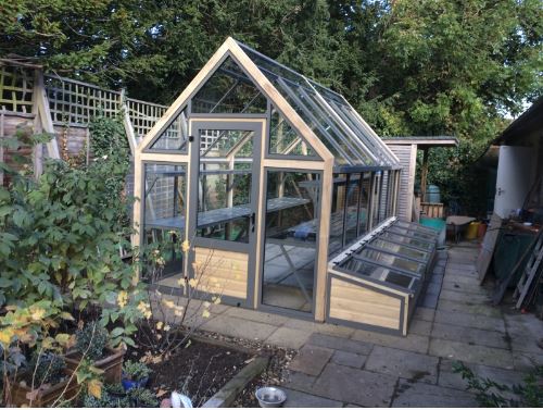 Cold Frame and Custom Potting Shelves