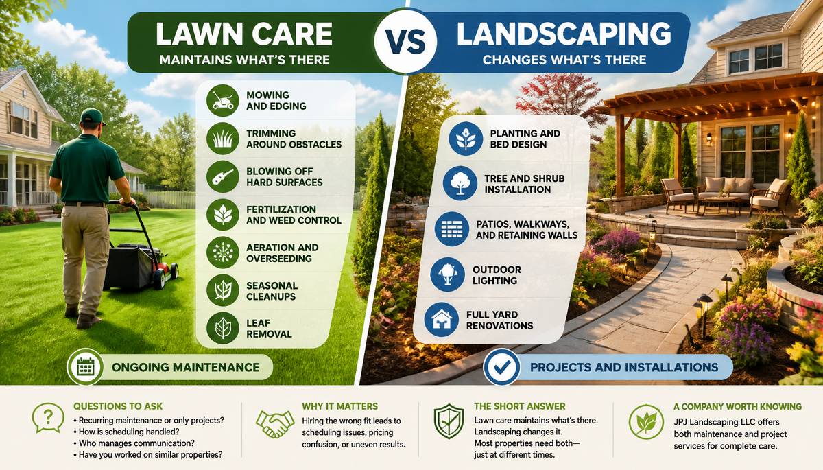 Lawn Care vs. Landscaping: Whats the Difference and Which One Does Your Yard Actually Need?