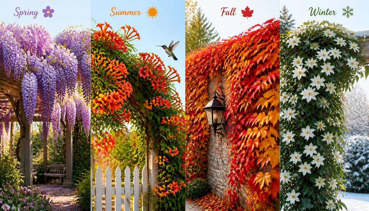 Chromatic Climbers: Colorful Vines for Every Season
