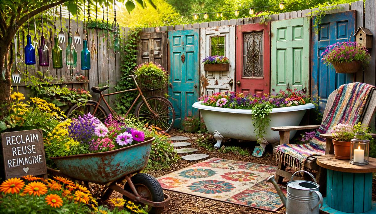 Reclaimed Retreats: Upcycling for Unique Landscapes