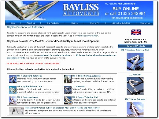 https://www.baylissautovents.co.uk/ website