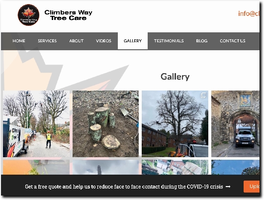 https://climberswaytreecare.co.uk/ website